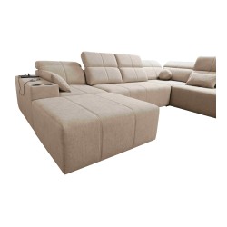 Ecksofa in U-Form Milano VI mit Schlaffunktion - ideal zum Entspannen und Schlafen