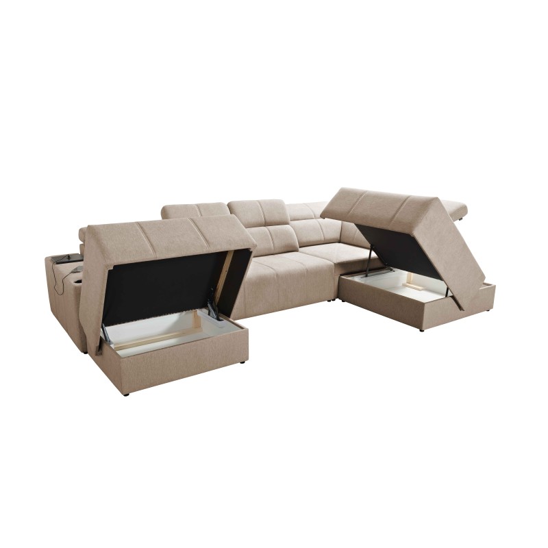 Ecksofa in U-Form Milano VI mit Schlaffunktion - ideal zum Entspannen und Schlafen