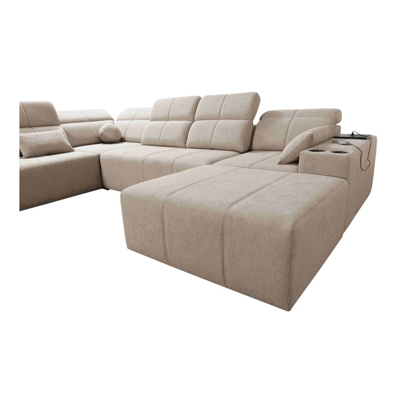 Ecksofa in U-Form Milano VI mit Schlaffunktion - ideal zum Entspannen und Schlafen