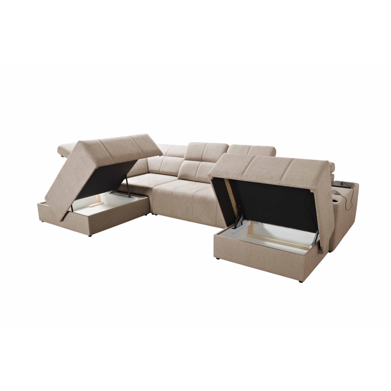 Ecksofa in U-Form Milano VI mit Schlaffunktion - ideal zum Entspannen und Schlafen