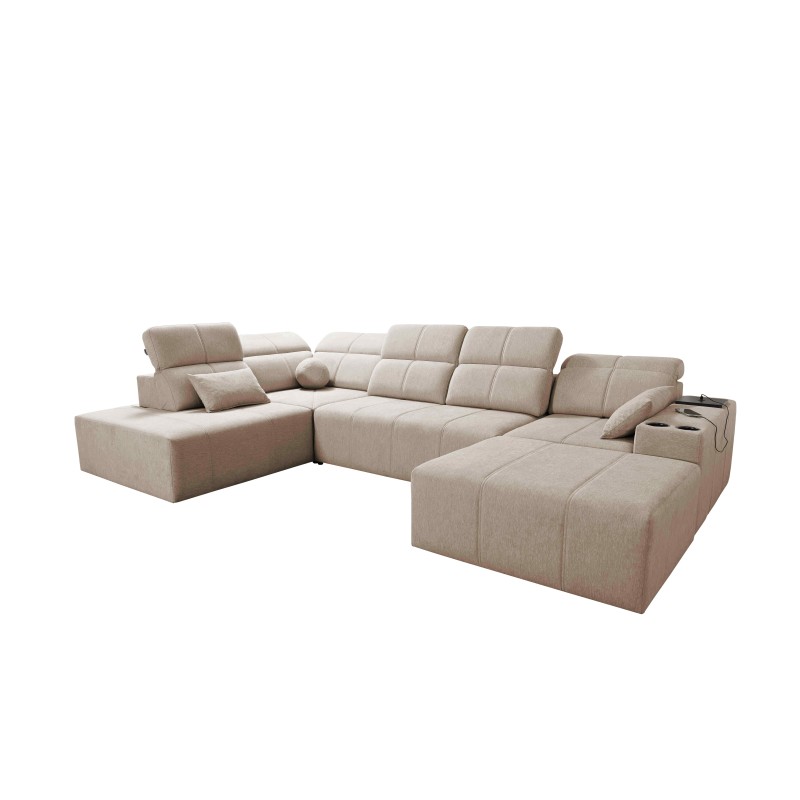 Ecksofa in U-Form Milano VI mit Schlaffunktion - ideal zum Entspannen und Schlafen