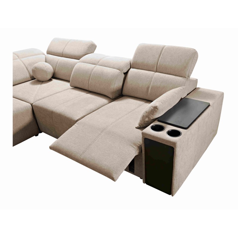 Ecksofa U Milano VIII Mix mit Schlaffunktion und Relax | Geflecht, Verita 80