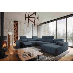 Milano VIII Mix U-shaped Corner Sofa with Sleeping and Relax Function | Fabric, Verita 76