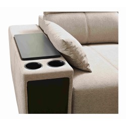 Ecksofa U Milano VIII Mix mit Schlaffunktion und Relaxfunktion | Webstoff, Verita 76