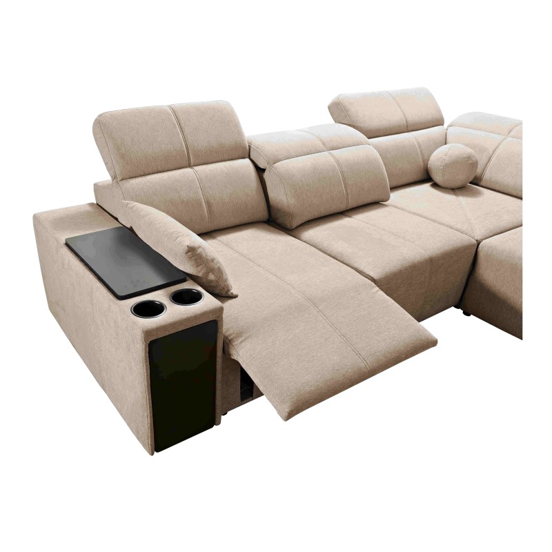 Ecksofa U Milano VIII Mix mit Schlaffunktion und Relax | Geflecht, Verita 80