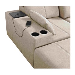 Sofá en forma de U Milano X con función de cama: el mueble ideal para aquellos que valoran la comodidad y el estilo.