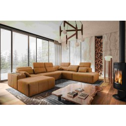 U-förmiges Ecksofa Milano X mit Schlaffunktion – das ideale Möbelstück für diejenigen, die Komfort und Stil schätzen.