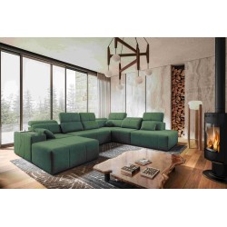 Sofá en forma de U Milano X con función de cama: el mueble ideal para aquellos que valoran la comodidad y el estilo.