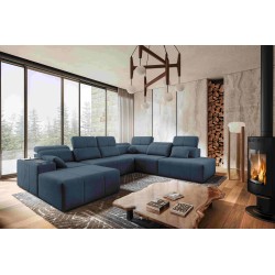 U-förmiges Ecksofa Milano X mit Schlaffunktion – das ideale Möbelstück für diejenigen, die Komfort und Stil schätzen.
