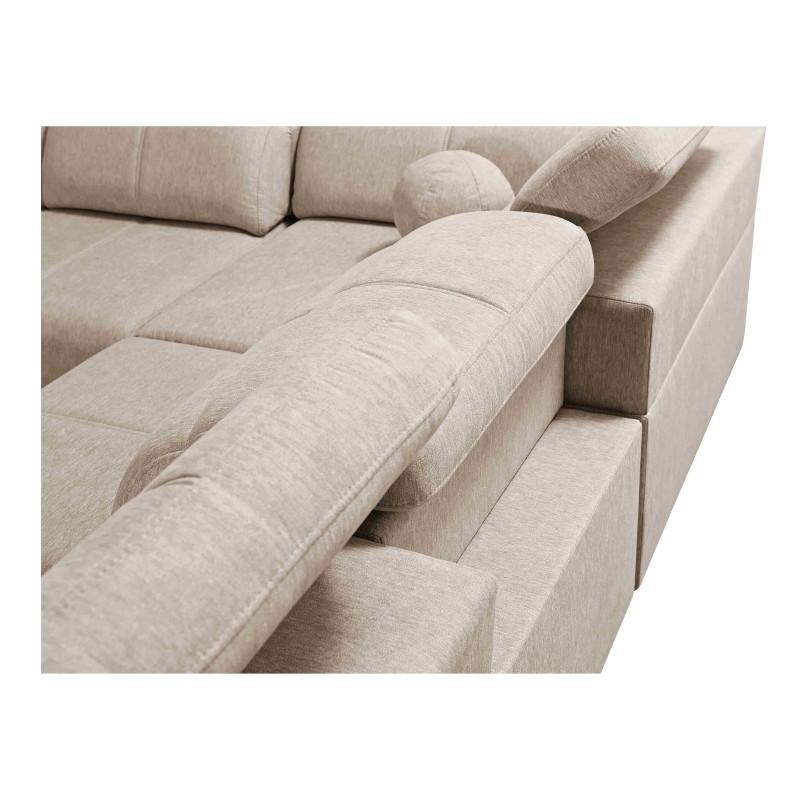 Sofá en forma de U Milano X con función de cama: el mueble ideal para aquellos que valoran la comodidad y el estilo.