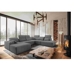 Sofá en forma de U Milano X con función de cama: el mueble ideal para aquellos que valoran la comodidad y el estilo.