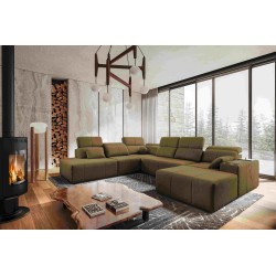 U-förmiges Ecksofa Milano X mit Schlaffunktion – das ideale Möbelstück für diejenigen, die Komfort und Stil schätzen.