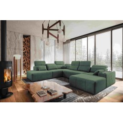 Sofá en forma de U Milano X con función de cama: el mueble ideal para aquellos que valoran la comodidad y el estilo.