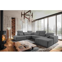 U-förmiges Ecksofa Milano X mit Schlaffunktion – das ideale Möbelstück für diejenigen, die Komfort und Stil schätzen.