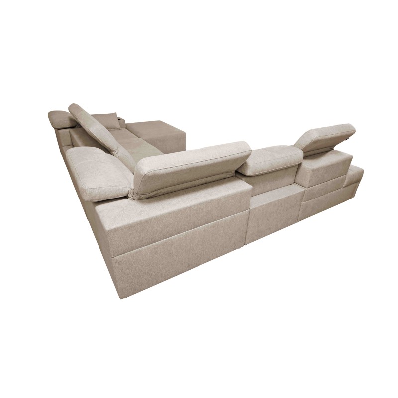 U-förmiges Ecksofa Milano X mit Schlaffunktion – das ideale Möbelstück für diejenigen, die Komfort und Stil schätzen.