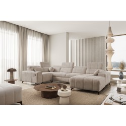 U-shaped Corner Sofa Ballagio IV with Sleeping Function – Sophisticated Comfort and Elegance | [Twoja Firma]