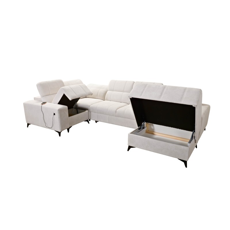 U-förmiges Sofa Ballagio IV mit Schlaffunktion – raffiniertem Komfort und Eleganz | [Twoja Firma]