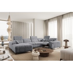 Ballagio IV Mix U-Shaped Sectional Sofa with Sleeping and Relaxation Function - Weave, Spring 1101