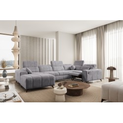 Ballagio IV Mix U-Shaped Corner Sofa with Sleeping and Relaxation Function - Woven, Spring 1102