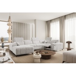 U-förmiges Ecksofa Ballagio IV Mix mit Schlaf- und Relaxfunktion - Geflecht, Spring 1104