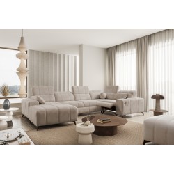 U-shaped corner sofa Ballagio IV Mix with sleeping and relaxation function - Weave, Spring 1110
