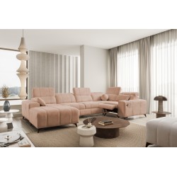 Ballagio IV Mix U-Shaped Sectional Sofa with Sleeping and Relaxation Function - Weave, Spring 1112
