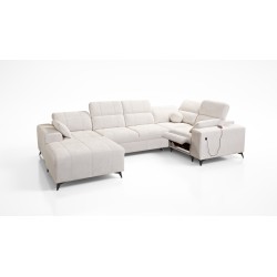 U-shaped corner sofa Ballagio IV Mix with sleeping and relaxation function - Woven fabric, Spring 1115