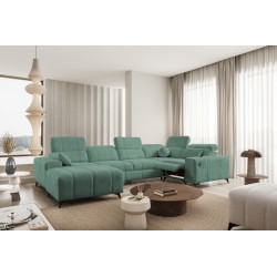 U-shaped Ballagio IV Mix sectional with sleeping and relaxation function - Weave, Spring 1116