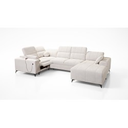 Ballagio IV Mix U-Shaped Corner Sofa with Sleeping and Relaxation Function - Woven, Spring 1102