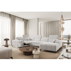 U-shaped corner sofa Ballagio IV Mix with sleeping and relaxation function - Weave, Spring 1104