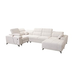 U-shaped corner sofa Ballagio IV Mix with sleeping and relaxation function - Weave, Spring 1104