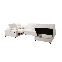 U-shaped corner sofa Ballagio IV Mix with sleeping and relaxation function - Weave, Spring 1110