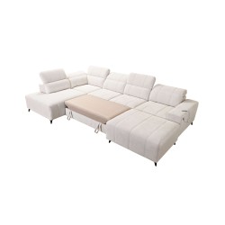 Luxury U-shaped Corner Sofa Ballagio VI with Sleeping Function Plecionka, Spring 1101