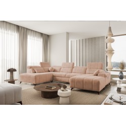 Luxus-Ecksofa in U-Form Ballagio VI mit Schlaffunktion Plecionka, Spring 1112