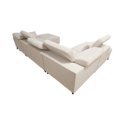 Luxus-Ecksofa in U-Form Ballagio VI mit Schlaffunktion Flechtwerk, Spring 1118