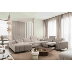 Ballagio VIII Mix U-Shaped Sectional Sofa with Sleeping and Relaxation Function | Furniture with a Unique Style