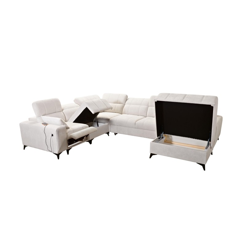 Ballagio VIII Mix U-Shaped Sectional Sofa with Sleeping and Relaxation Function | Furniture with a Unique Style
