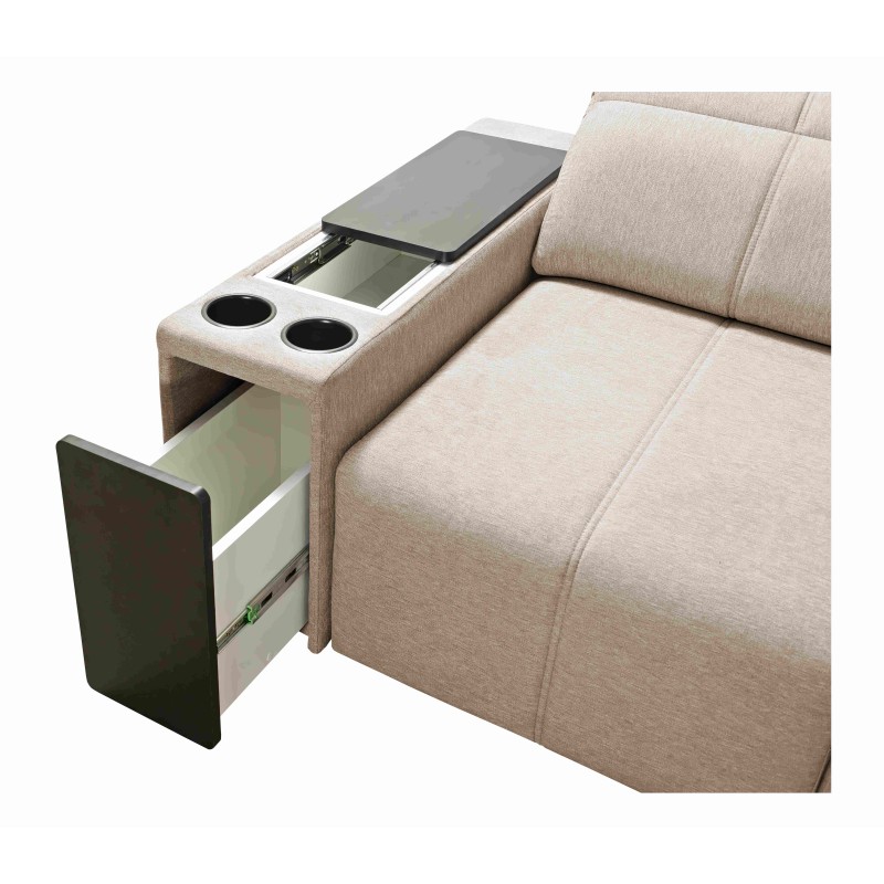 Ecksofa Milano IX mit Schlaffunktion in Gewebe Plecionka, Verita 88 - eine Kombination aus Stil und Funktionalität