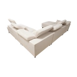 U-shaped Ballagio X sectional with a sleeping function, fabric Spring 1101