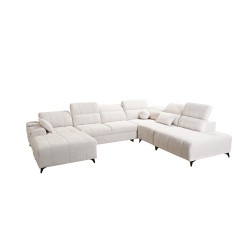 U-förmiges Sofa Ballagio X mit Schlaffunktion, Stoff Spring 1102