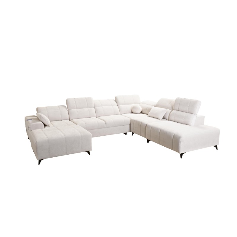 Ecksofa in U-Form Ballagio X mit Schlaffunktion Stoff Spring 1110