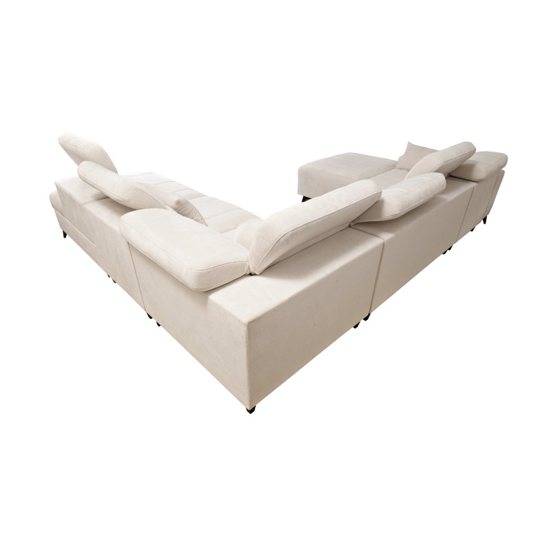 Ballagio X U-shaped sectional with sleeping function, fabric Spring 1110