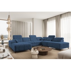 Ecksofa in U-Form Ballagio X mit Schlaffunktion, Stoff Spring 1118