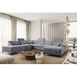 Ecksofa in U-Form Ballagio X mit Schlaffunktion Stoff Spring 1101