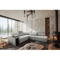 Milano IX corner sofa with a sleeping function in Plecionka fabric, Verita 80 - a combination of style and functionality