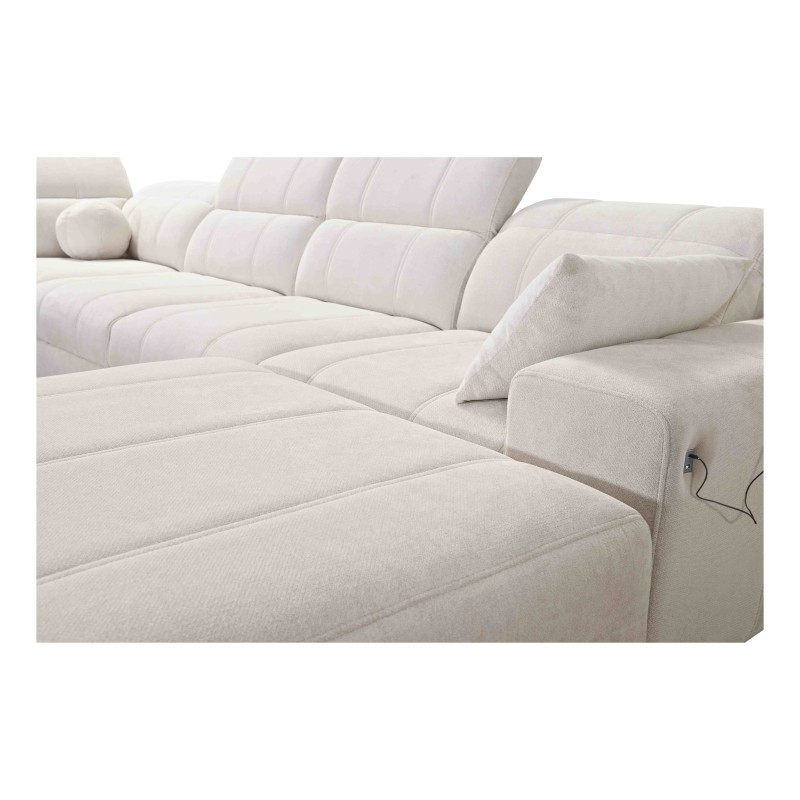 U-shaped corner sofa Ballagio X with a sleeping function, fabric Spring 1112