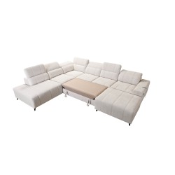 U-shaped corner sofa Ballagio X with a sleeping function, fabric Spring 1116