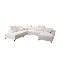 U-förmiges Sofa Ballagio X mit Schlaffunktion, Stoff Spring 1116