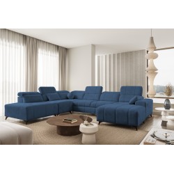 Ecksofa in U-Form Ballagio X mit Schlaffunktion, Stoff Spring 1118