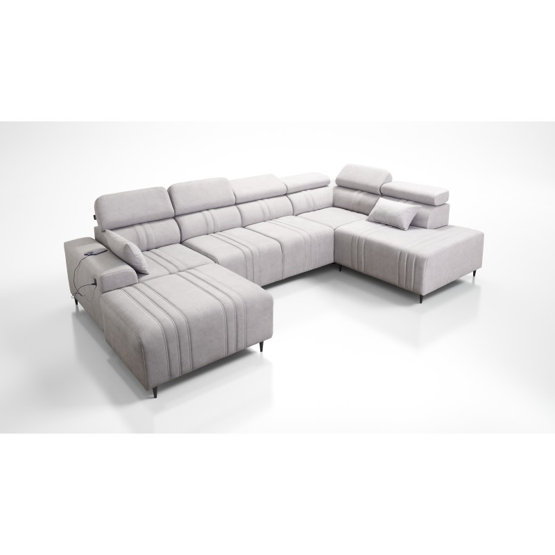 U-shaped corner sofa Verona VI with a sleeping function, fabric Vena 8